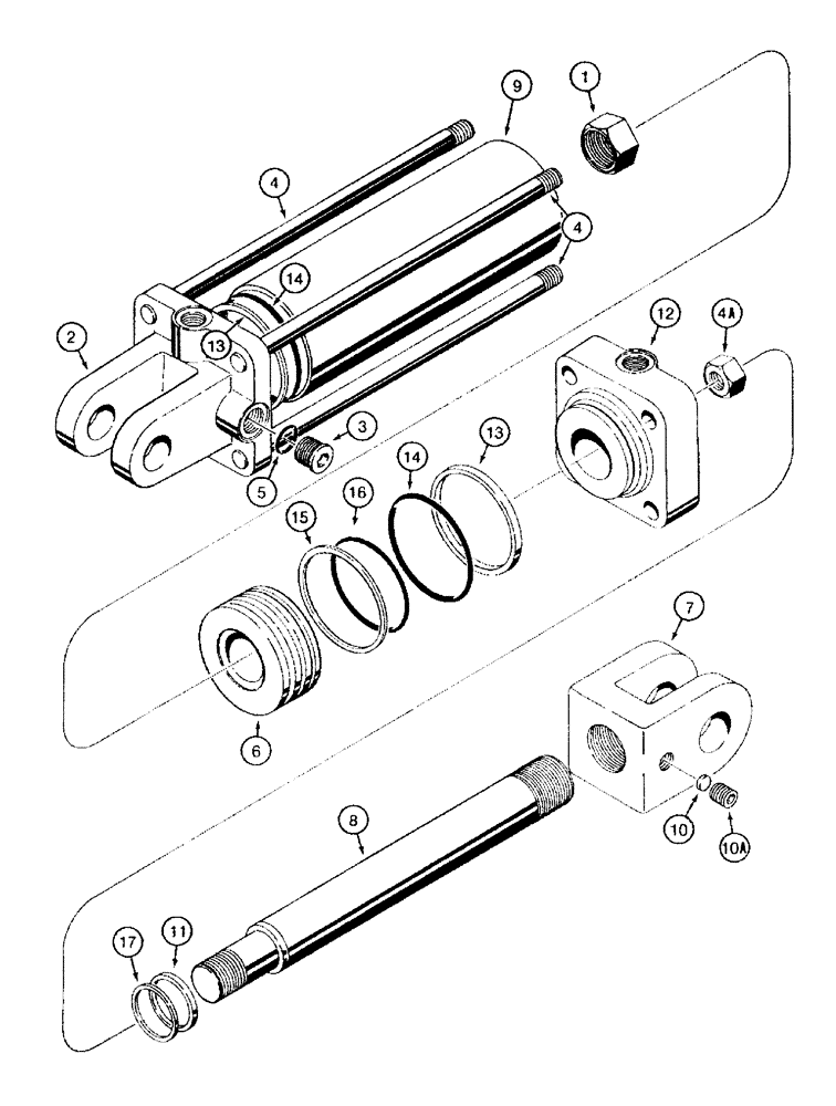 Схема запчастей Case IH 770 - (08-16) - TRANSPORT LIFT CYLINDER - 1272147C91 (08) - HYDRAULICS