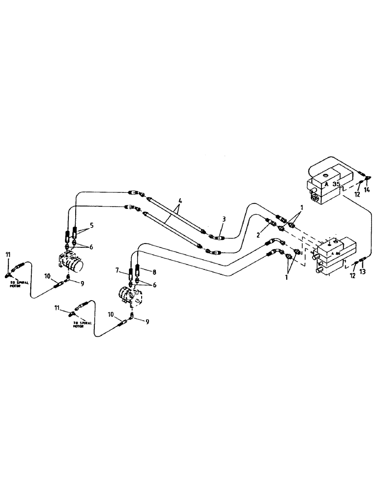 Схема запчастей Case IH 7700 - (B05-95) - HYDRAULIC CIRCUIT, SIDETRIM KNIVES Hydraulic Components & Circuits