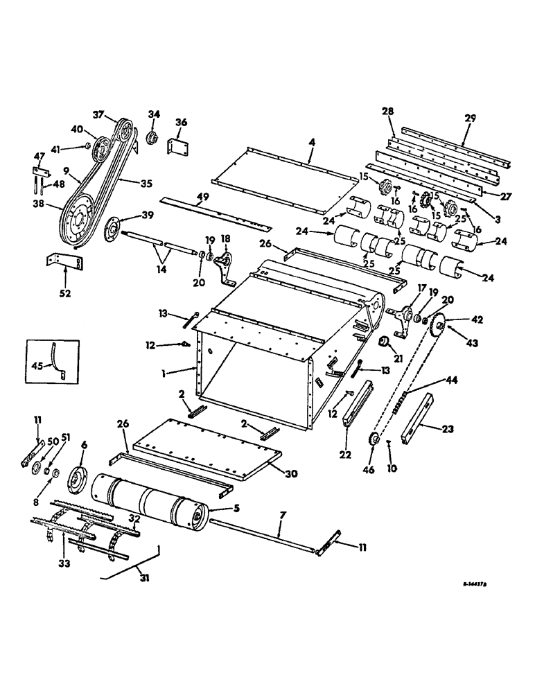 Схема запчастей Case IH 315 - (Q-21) - PLATFORMS, FEEDER, CHAIN AND DRIVE Platforms