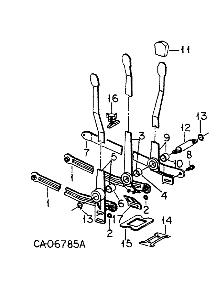 Схема запчастей Case IH 1486 - (10-41) - HYDRAULIC, DRAFT CONTROL LINKAGE (07) - HYDRAULICS