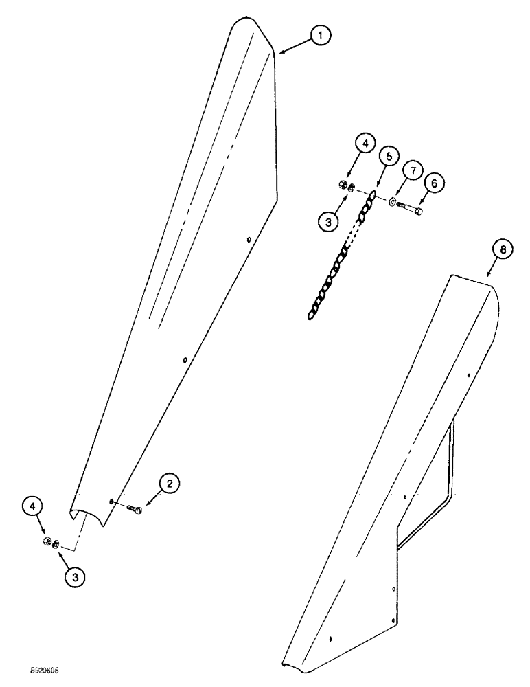 Схема запчастей Case IH 2044 - (9A-54) - PLANT LIFTER EXTENSION, PRIOR TO P.I.N. JJC13600 (13) - PICKING SYSTEM