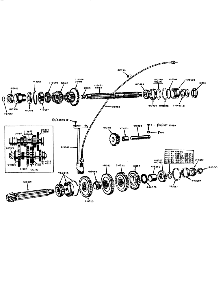 Схема запчастей Case IH 400B-SERIES - (112) - TRANSMISSION SHAFT AND GEARS (06) - POWER TRAIN