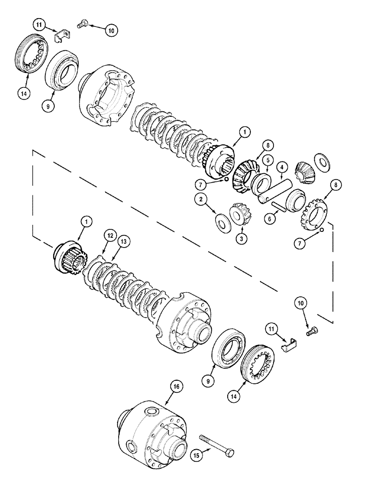 Схема запчастей Case IH MX100 - (05-20) - DIFFERENTIAL (05) - STEERING