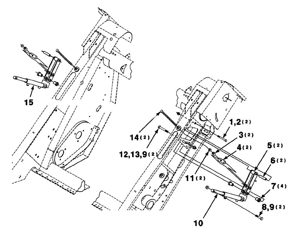 Схема запчастей Case IH 325 - (6-06) - REEL LIFT ASSEMBLY (58) - ATTACHMENTS/HEADERS