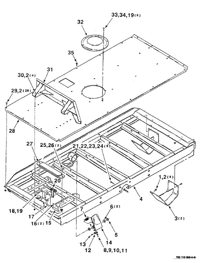 Схема запчастей Case IH 8581 - (10-28) - CART ASSEMBLY, RIGHT Accumulator