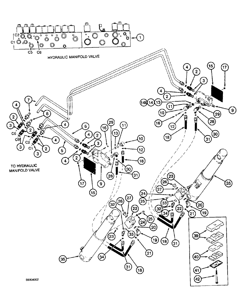 Схема запчастей Case IH 2055 - (8-20) - DRUM CONTROL VALVES AND LIFT CYLINDER SYSTEM (07) - HYDRAULICS