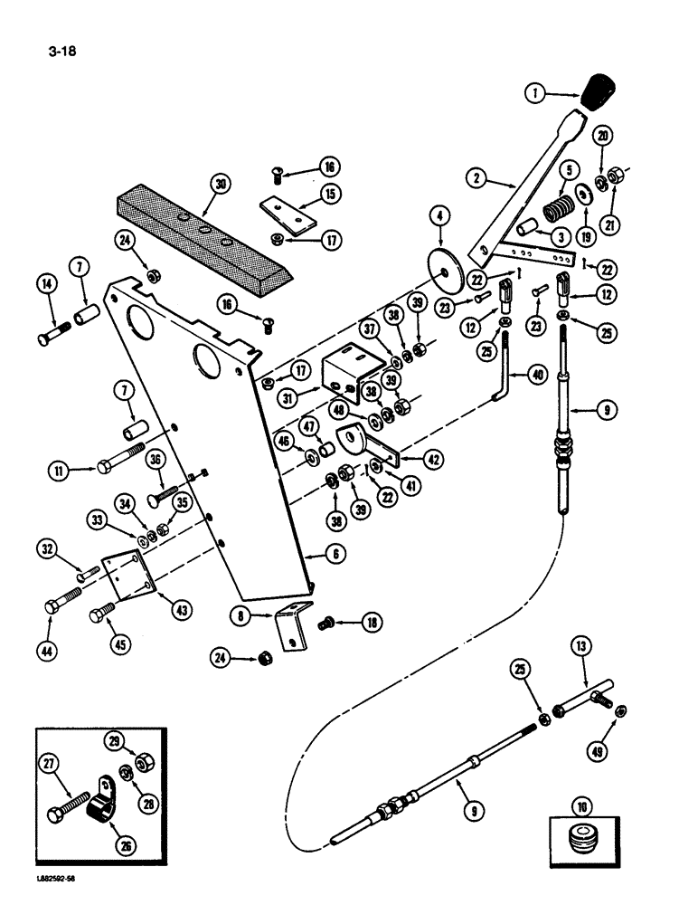 Схема запчастей Case IH 1844 - (3-18) - THROTTLE CONTROLS, 1844 COTTON PICKER (02) - FUEL SYSTEM