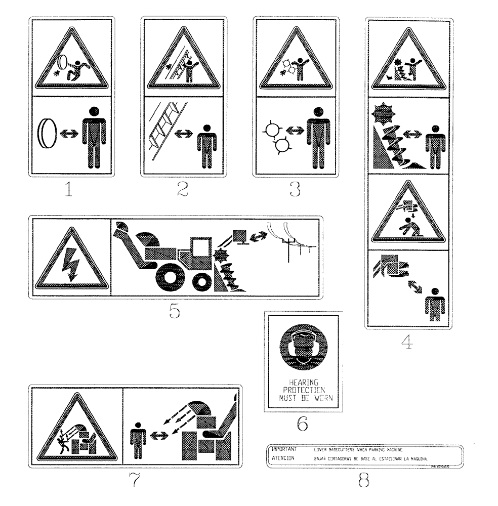 Схема запчастей Case IH 7700 - (C09[06]) - SAFETY DECALS (NON-ENGLISH) Engine & Engine Attachments