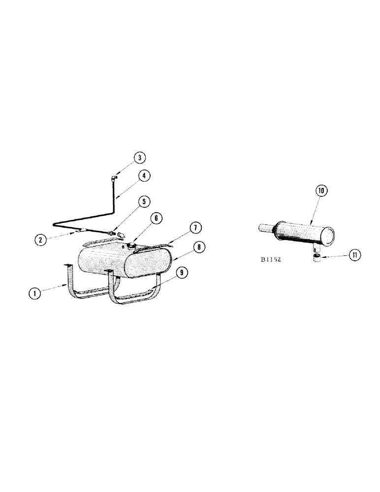 Схема запчастей Case IH 840 - (26[A]) - FUEL TANK AND MUFFLER 