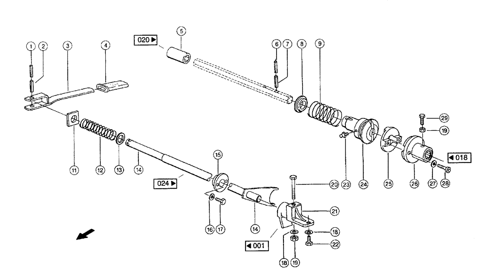 Схема запчастей Case IH 683 - (0019) - DRIVE, GATHERING CHAINS (58) - ATTACHMENTS/HEADERS