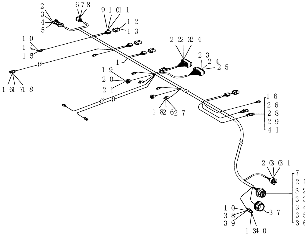 Схема запчастей Case IH ADX2230 - (A.50.A[02]) - AIR CART HARNESS MECH/VR TBT A - Distribution Systems