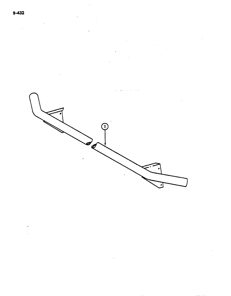 Схема запчастей Case IH 782 - (9-432) - BUMPER RAIL ATTACHMENT, LOW DRUM P.I.N. 682 AND AFTER, HIGH DRUM P.I.N. 2125 AND AFTER (09) - CHASSIS ATTACHMENTS