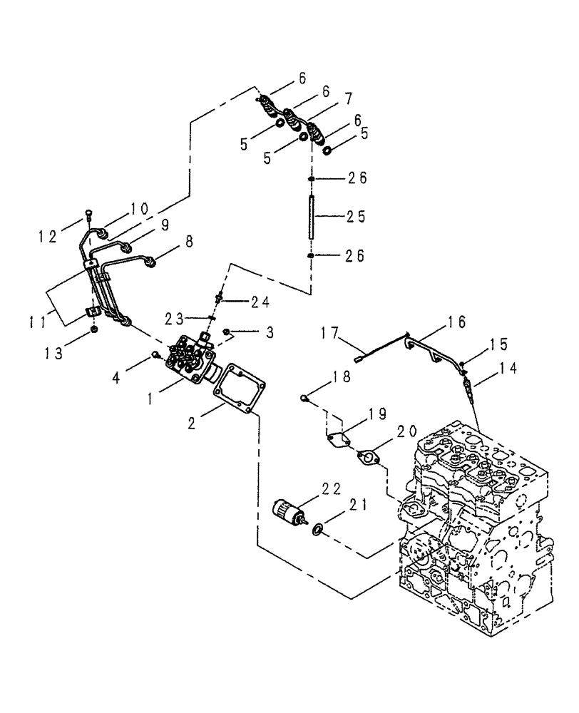 Схема запчастей Case IH DX22E - (01.09) - INJECTION PUMP & LINES (01) - ENGINE