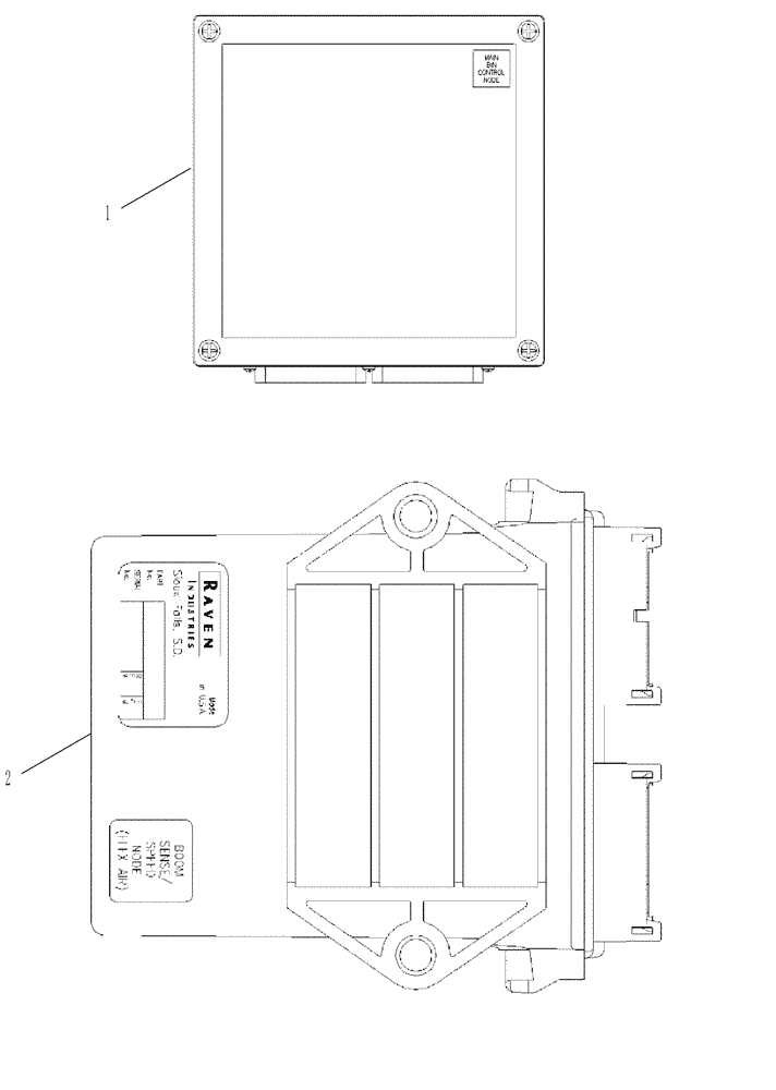 Схема запчастей Case IH 810 - (13-022) - CONTROL GROUP, NODE/MOUNTING, VIPER (06) - ELECTRICAL