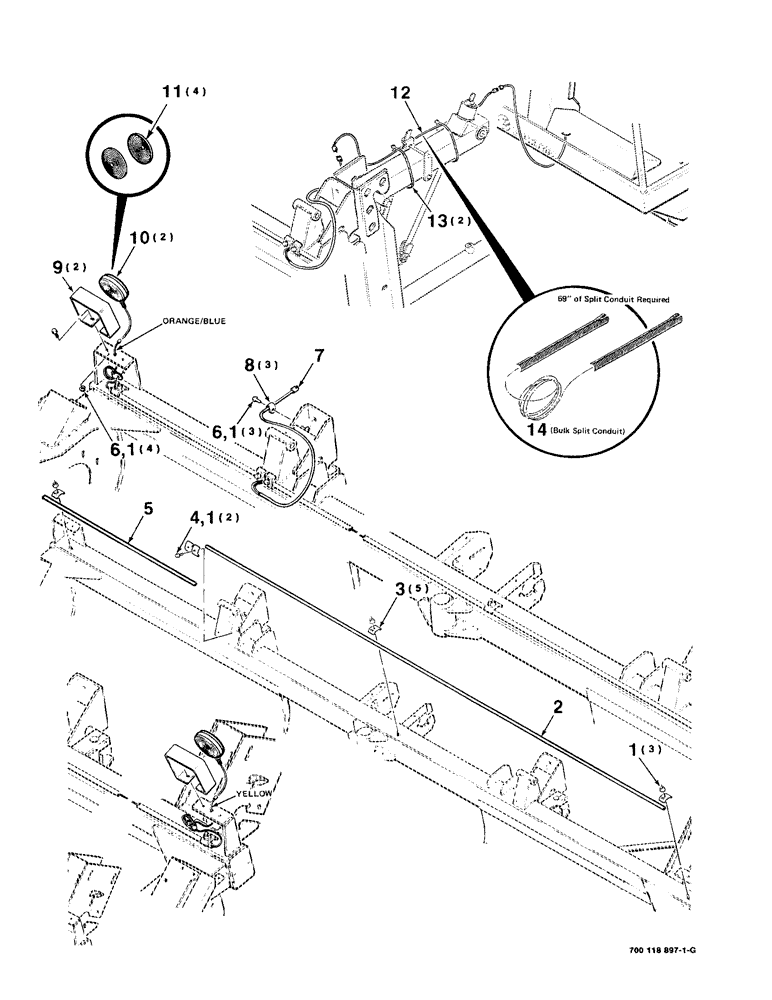 Схема запчастей Case IH 8820 - (4-2) - WIRING AND FLASHER LIGHT ASSEMBLY (04) - ELECTRICAL SYSTEMS