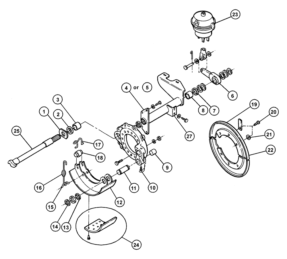 Схема запчастей Case IH FLX4330 - (04-009) - REAR AXLE BRAKE Frame & Suspension