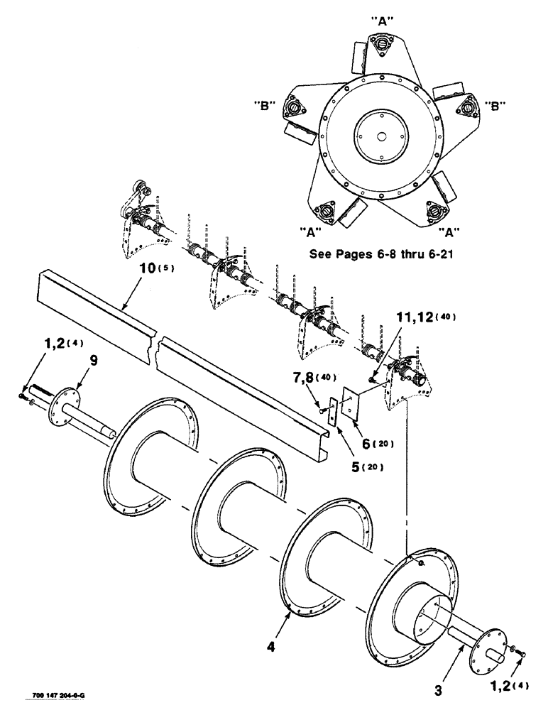 Схема запчастей Case IH SC416 - (6-08) - REEL ASSEMBLY, 14 AND 16 FOOT (09) - CHASSIS