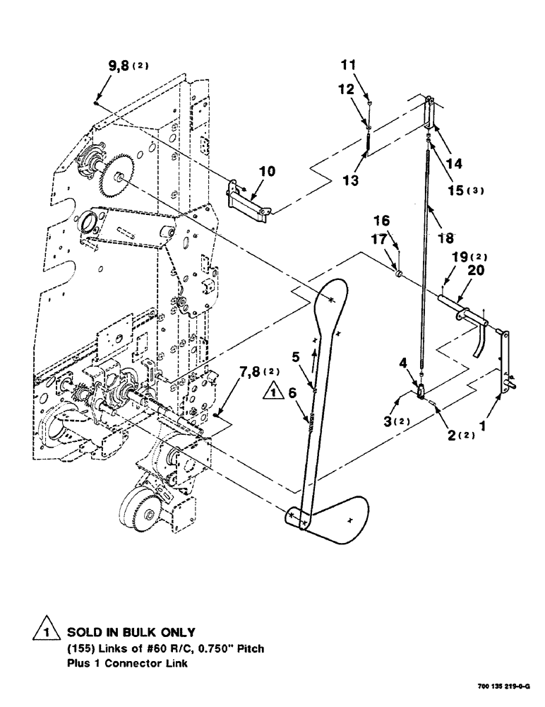 Схема запчастей Case IH RS551 - (2-36) - DE-CLUTCH LINKAGE ASSEMBLY Driveline