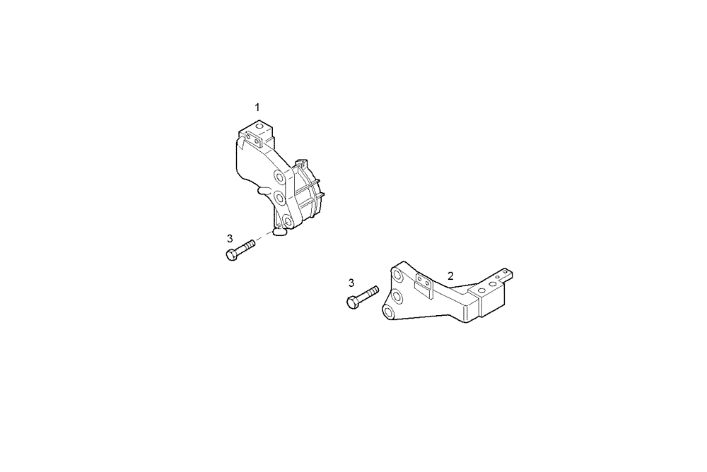 Схема запчастей Case IH F3BE0684A B002 - (0443.007) - FRONT ENGINE MOUNTING 