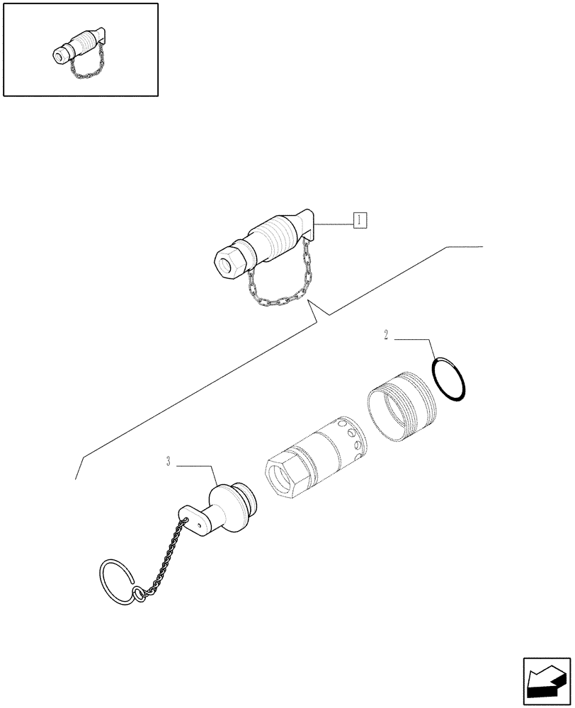 Схема запчастей Case IH JX95 - (1.82.7/ F) - QUICK COUPLERS - BREAKDOWN (07) - HYDRAULIC SYSTEM