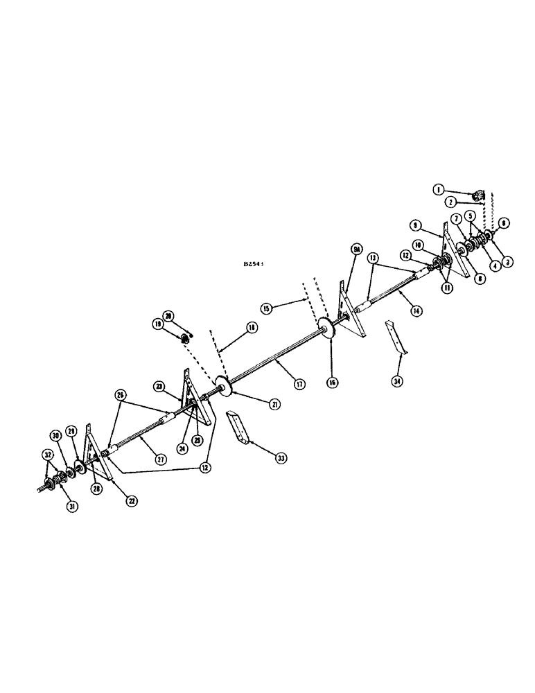 Схема запчастей Case IH 404 - (48) - MAIN DRIVE JACKSHAFT AND SPROCKETS, 304 - 404 (58) - ATTACHMENTS/HEADERS