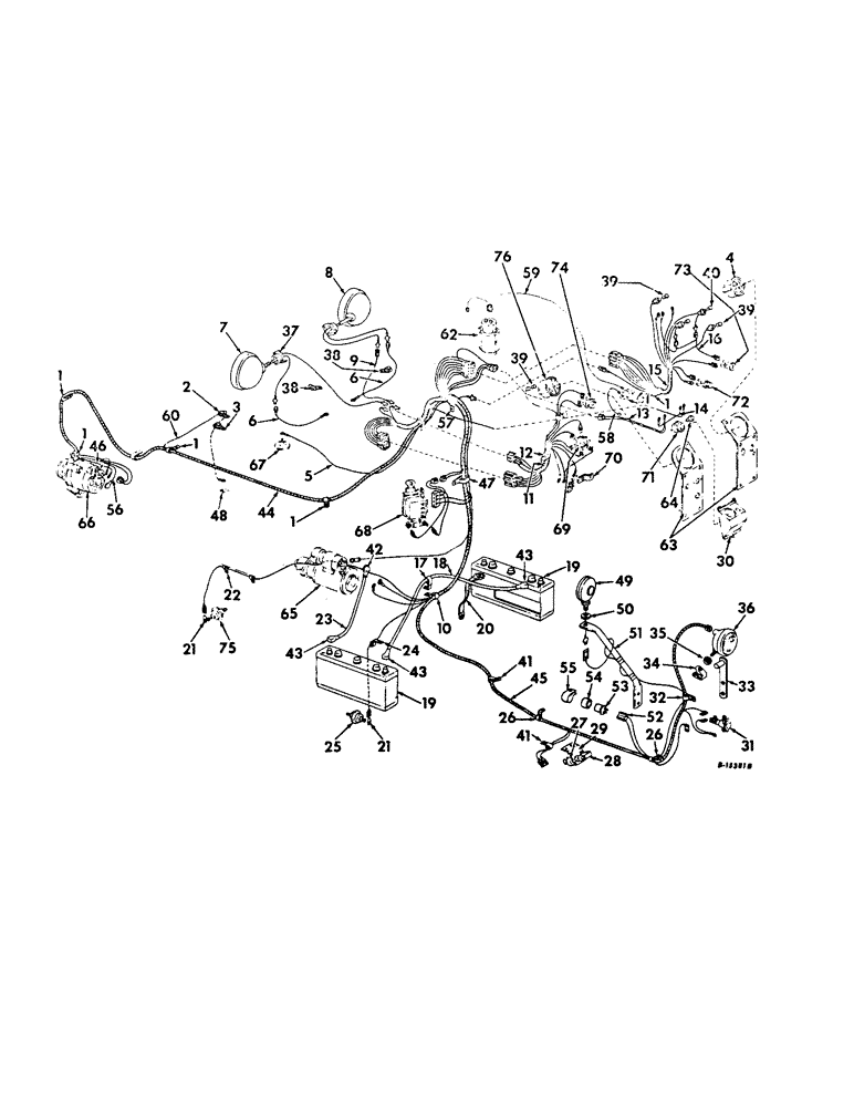 Схема запчастей Case IH 706 - (G-26) - ELECTRICAL SYSTEM, STARTING AND LIGHTING, FARMALL DIESEL ENGINE TRACTORS WITH ALTERNATOR (06) - ELECTRICAL SYSTEMS