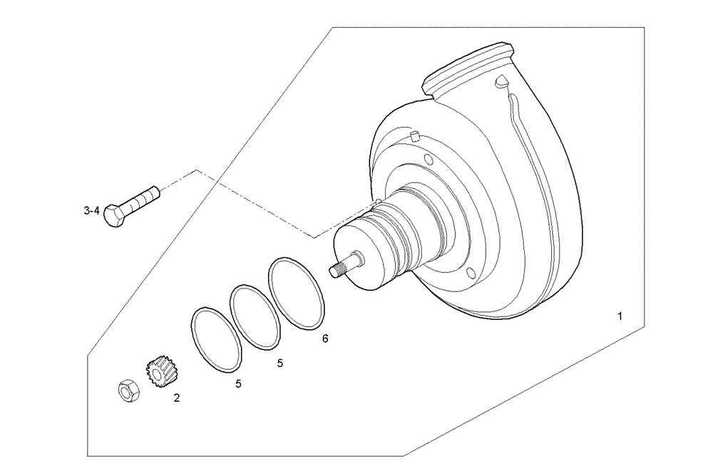 Схема запчастей Case IH F3CE0684A E001 - (2504.000) - POWER TURBINE - TURBOCOMPOUND 