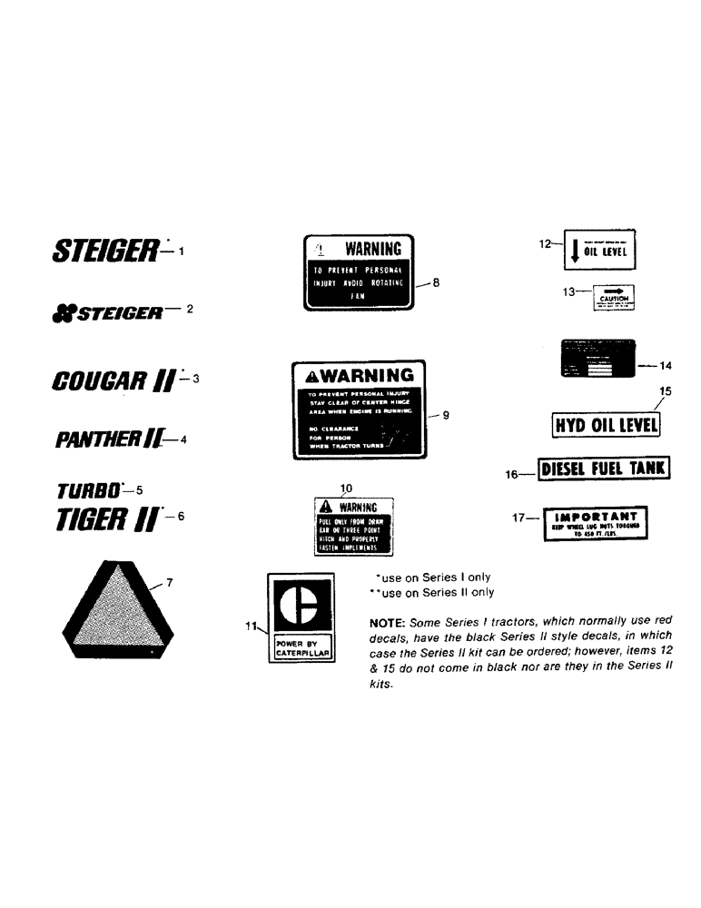 Схема запчастей Case IH STEIGER - (09-02) - DECALS, CHASSIS (13) - DECALS