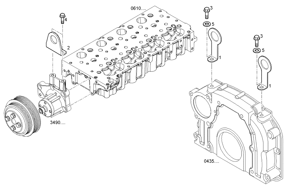 Схема запчастей Case IH F5AE9484G A005 - (4500.234) - HOOK 