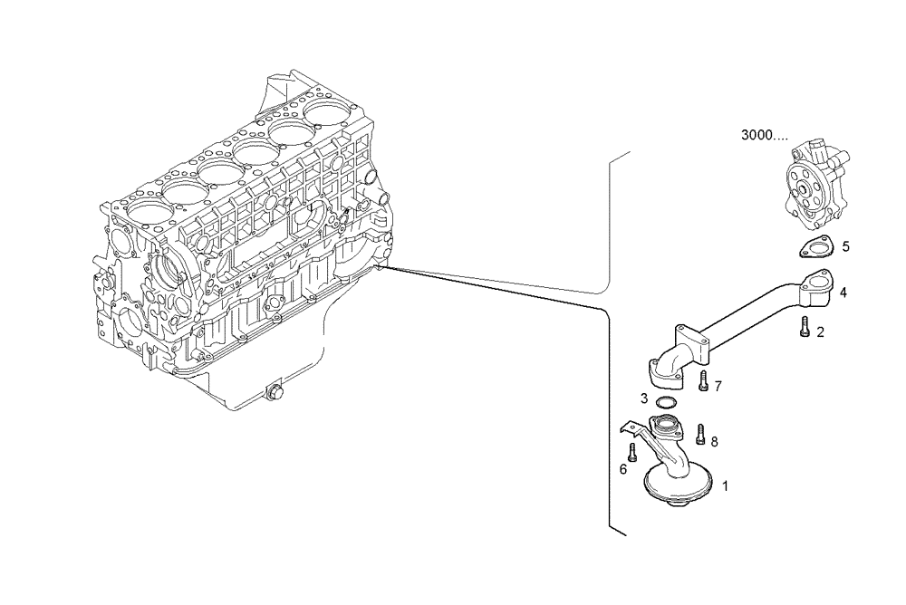 Схема запчастей Case IH F3AE0684G B004 - (3050.005) - SUCTION STRAINER 