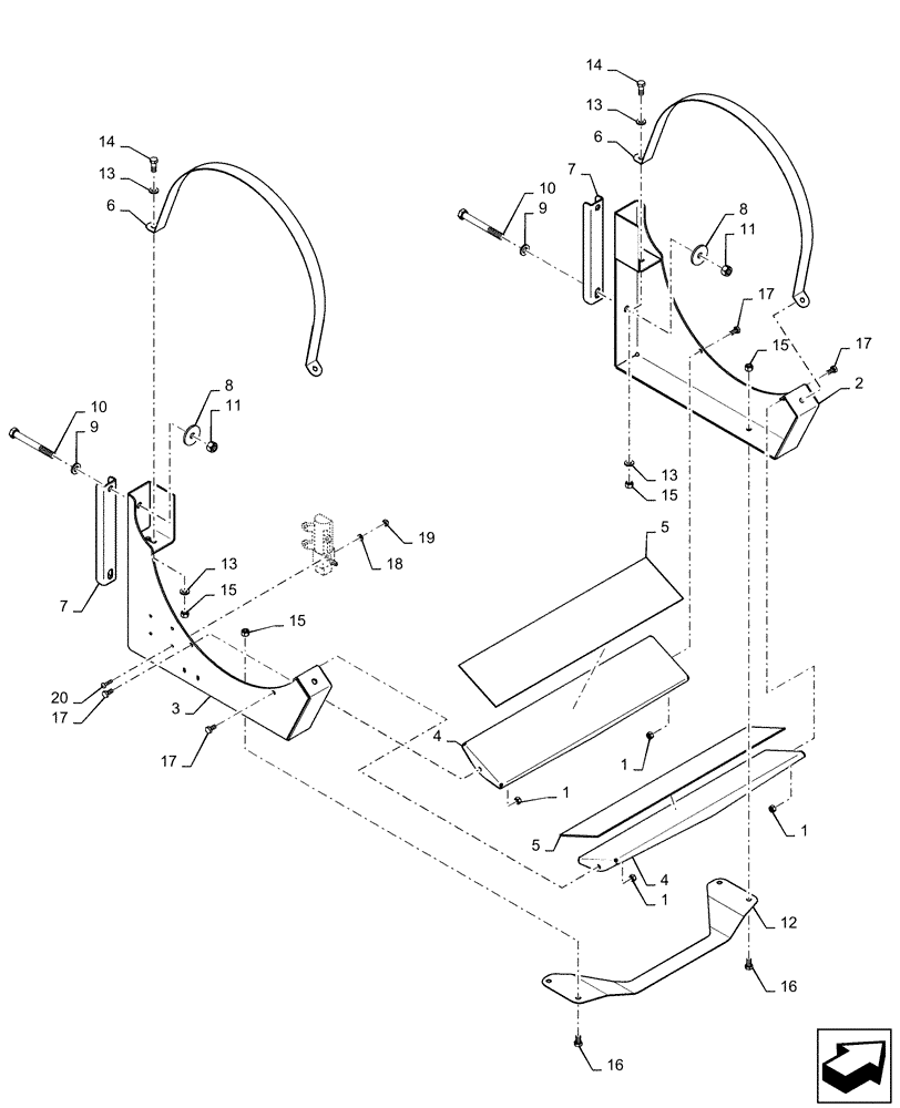 Схема запчастей Case IH PATRIOT 3240 - (78.120.AG[01]) - FOAM TANK, MOUNTING PARTS (78) - SPRAYING