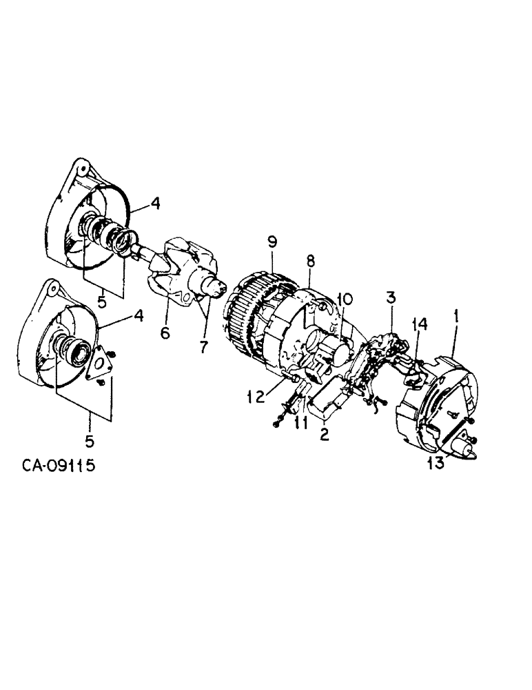 Схема запчастей Case IH 484 - (08-04) - ELECTRICAL, ALTERNATOR, LUCAS A133-75 (06) - ELECTRICAL