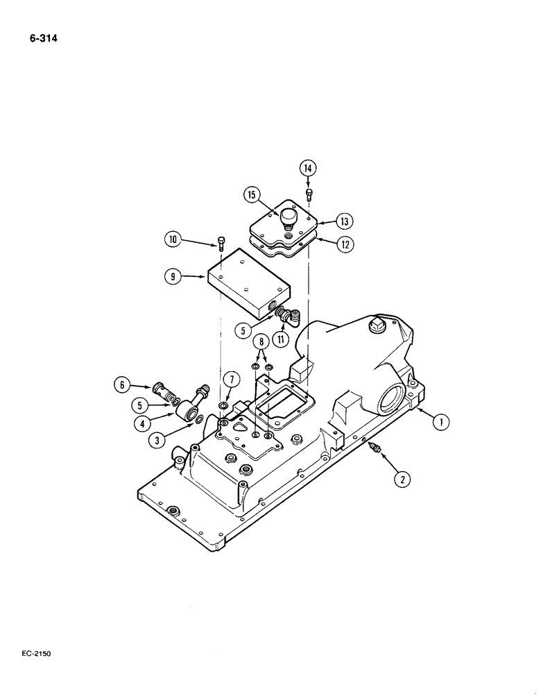 Схема запчастей Case IH 585 - (6-314) - REAR FRAME TOP COVER CONNECTIONS (06) - POWER TRAIN