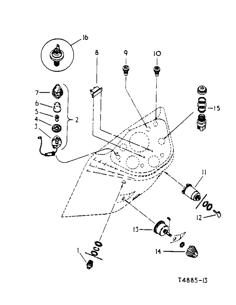 Схема запчастей Case IH 434 - (3-13) - ELECTRICAL INSTRUMENTS, DIESEL - ELECTRICAL (04) - ELECTRICAL SYSTEMS