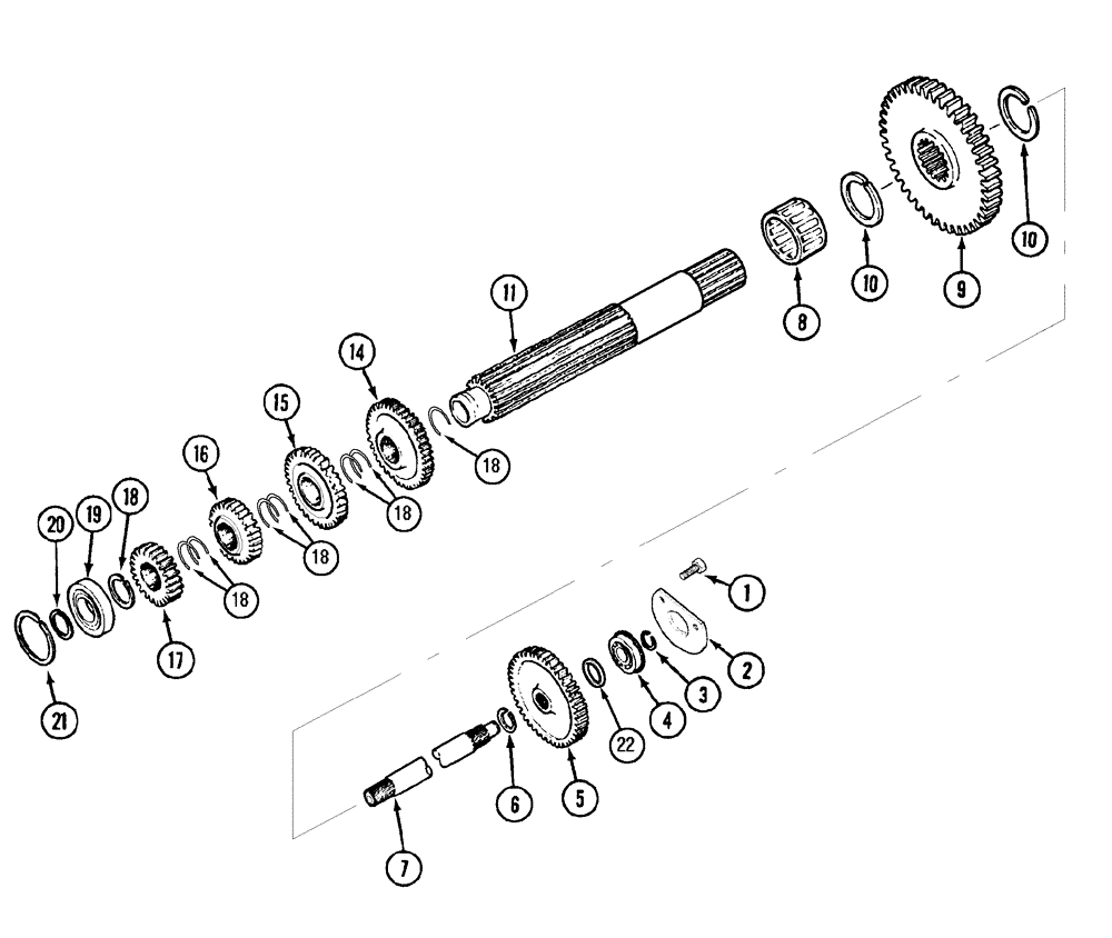 Схема запчастей Case IH C60 - (06-07) - SPEED TRANSMISSION TWO SPEED POWER SHIFT (06) - POWER TRAIN