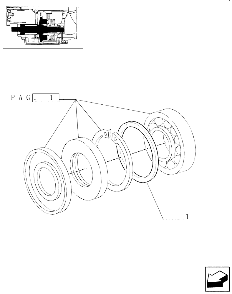 Схема запчастей Case IH MXM155 - (1.33.3[03]) - START HYDRAULIC CLUTCH (4WD) (04) - FRONT AXLE & STEERING