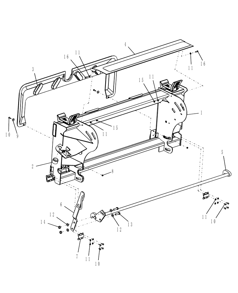 Схема запчастей Case IH AFX8010 - (G.30.A.77.77[4]) - FIXED FEEDER ADAPTER, PIN HAJ105705 AND AFTER G - Tool Positioning