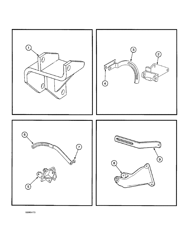 Схема запчастей Case IH D-358 - (6-100) - ALTERNATOR BRACKETS 