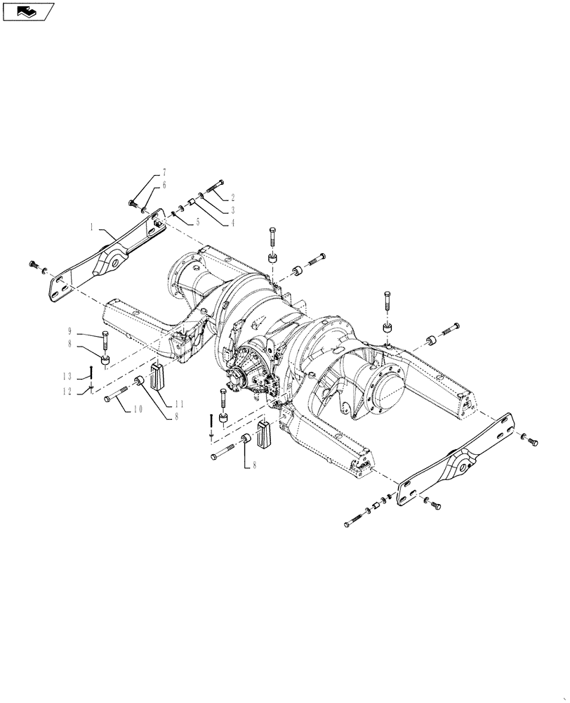 Схема запчастей Case IH QUADTRAC 600 - (25.100.30) - AXLE YOKE END PLATE - QUADTRAC (25) - FRONT AXLE SYSTEM