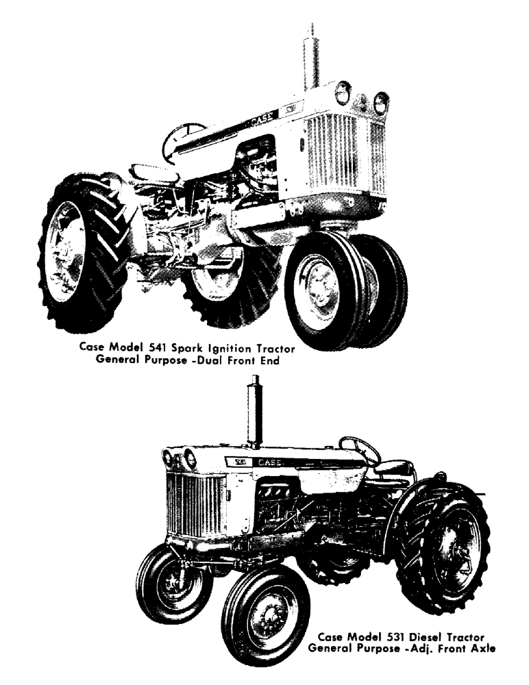 Схема запчастей Case IH 530 - (005) - MODEL VIEW, 541 AND 531 TRACTORS (00) - PICTORIAL INDEX