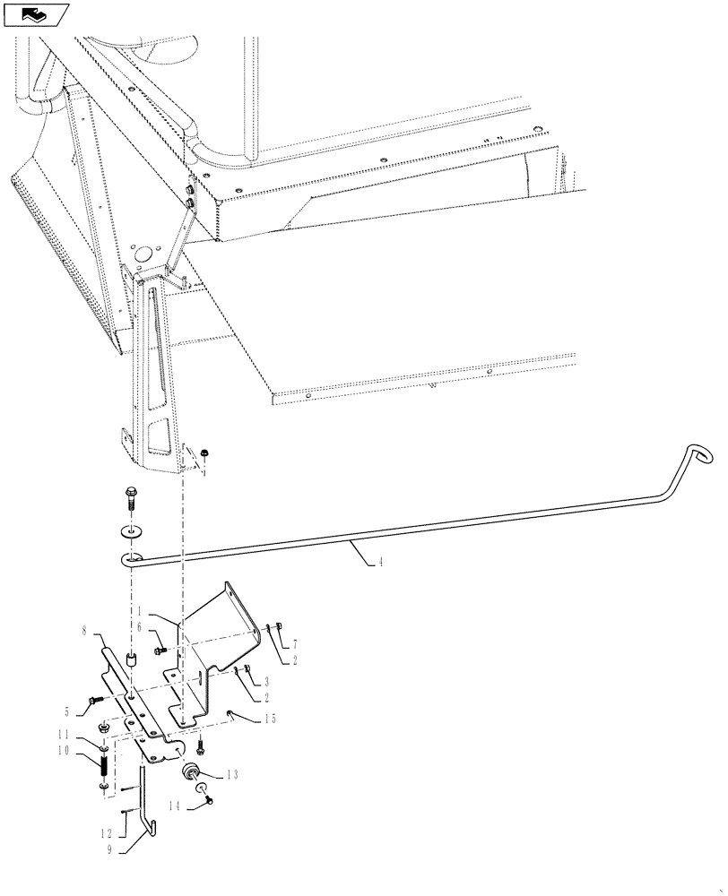 Схема запчастей Case IH 7230 - (90.102.01[2]) - PANEL LATCHES/SUPPORTS, R.H CONTINUED (90) - PLATFORM, CAB, BODYWORK AND DECALS