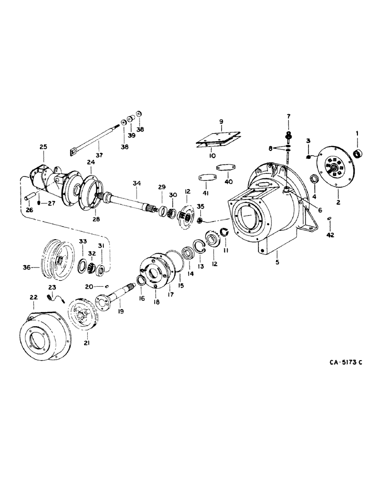 Схема запчастей Case IH 1440 - (07-16) - DRIVE TRAIN, POWER TAKE OFF DRIVE Drive Train