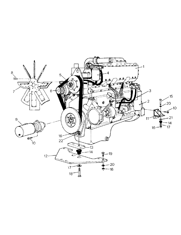 Схема запчастей Case IH CM325 - (04-04A) - ENGINE AND ATTACHING PARTS, KOMATSU SA6D125 (04) - Drive Train