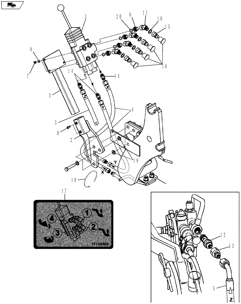 Схема запчастей Case IH L530 - (35.525.AA[02]) - HYDRAULIC KIT, FARMALL 65A, 75A (35) - HYDRAULIC SYSTEMS