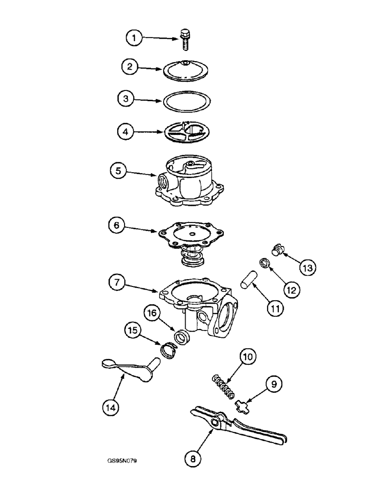 Схема запчастей Case IH D-310 - (5-098) - FUEL FEED PUMP, 616 AND 622 COTTON PICKERS 