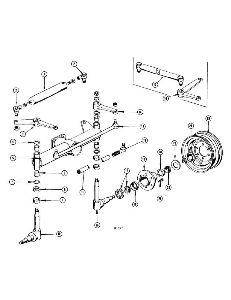 Схема запчастей Case IH 1010 - (294) - STEERING ARMS AND AXLE (27) - REAR AXLE SYSTEM