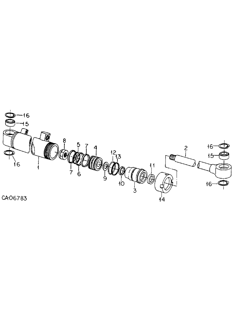 Схема запчастей Case IH 6388 - (10-19) - HYDRAULICS, POWER STEERING CYLINDERS (07) - HYDRAULICS