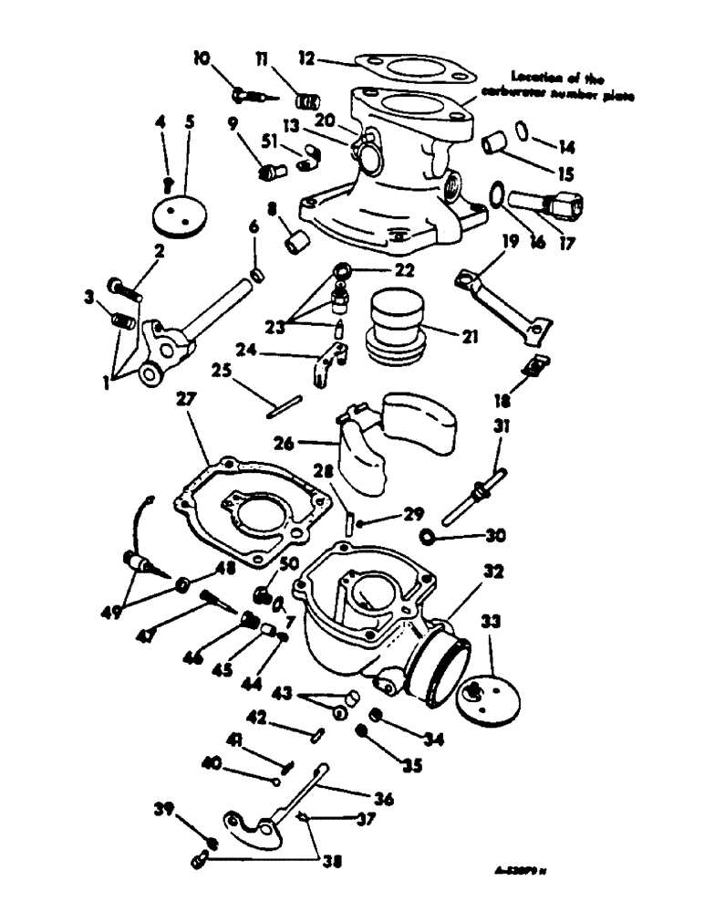 Схема запчастей Case IH C-301 - (E-28) - CARBURETOR, IH, 453 AND 715 COMBINES 