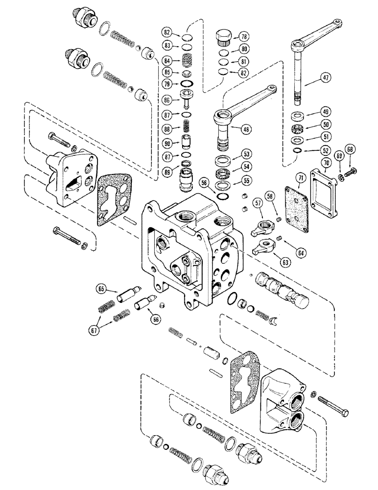 Схема запчастей Case IH 1570 - (206) - A141383 REMOTE VALVE (08) - HYDRAULICS