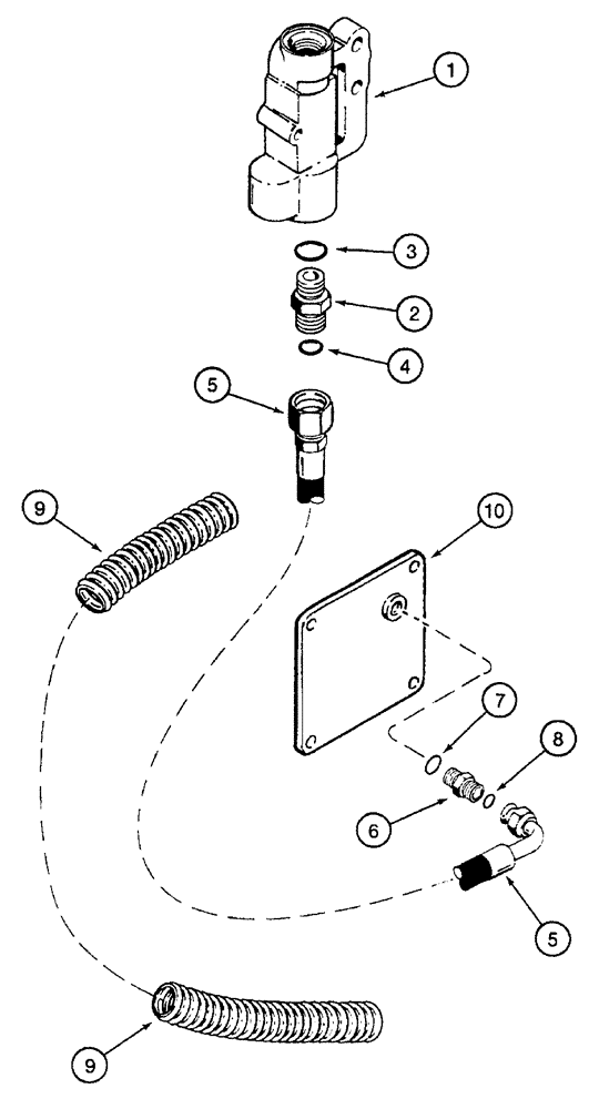 Схема запчастей Case IH 7230 - (8-050) - REMOTE HYDRAULIC BLEED LINE (08) - HYDRAULICS